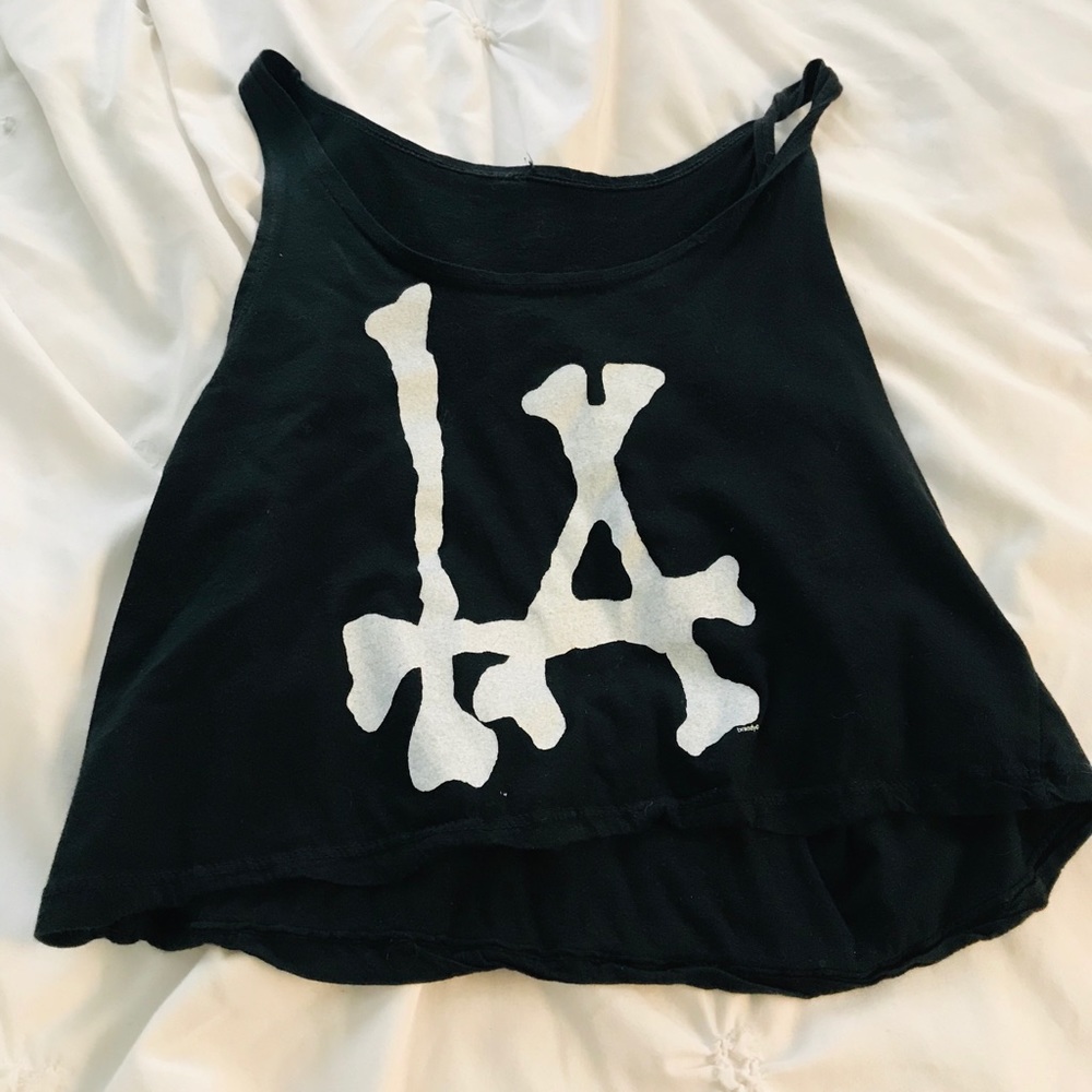 Brandy Melville LA Bones Black Muscle Tank